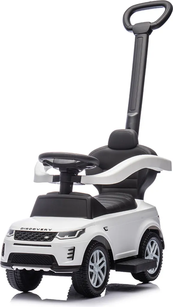 Porteur Bébé Land Rover Discovery Blanc avec canne parentale amovible