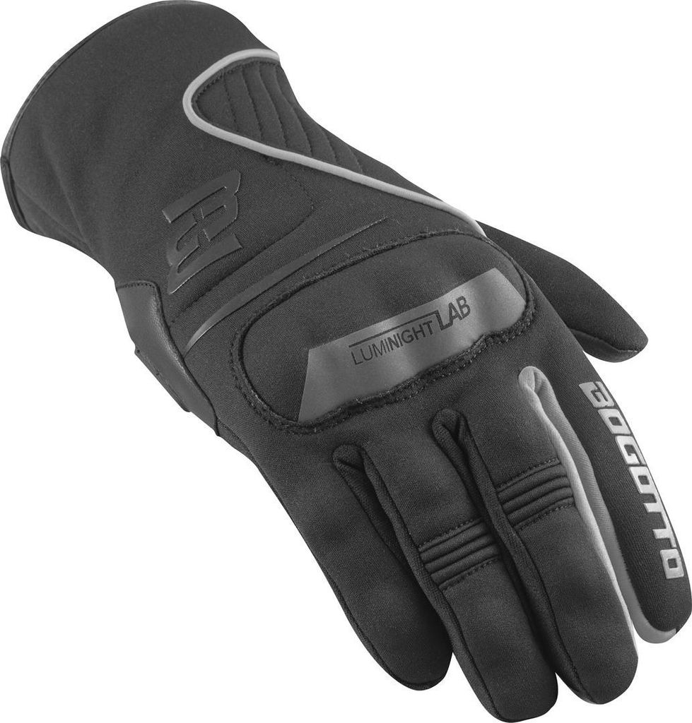 Bogotto Xantus wasserdichte Winter Motorrad Handschuhe, schwarz/grau, L