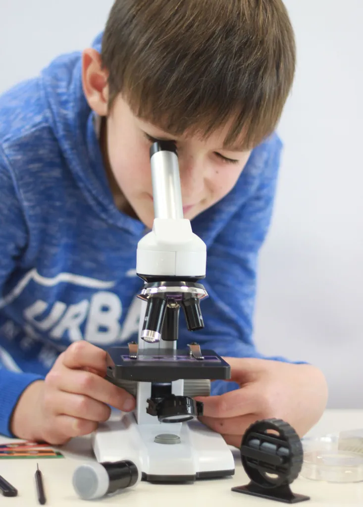 Jeu scientifique microscope enfant complet avec kit de 50 expériences