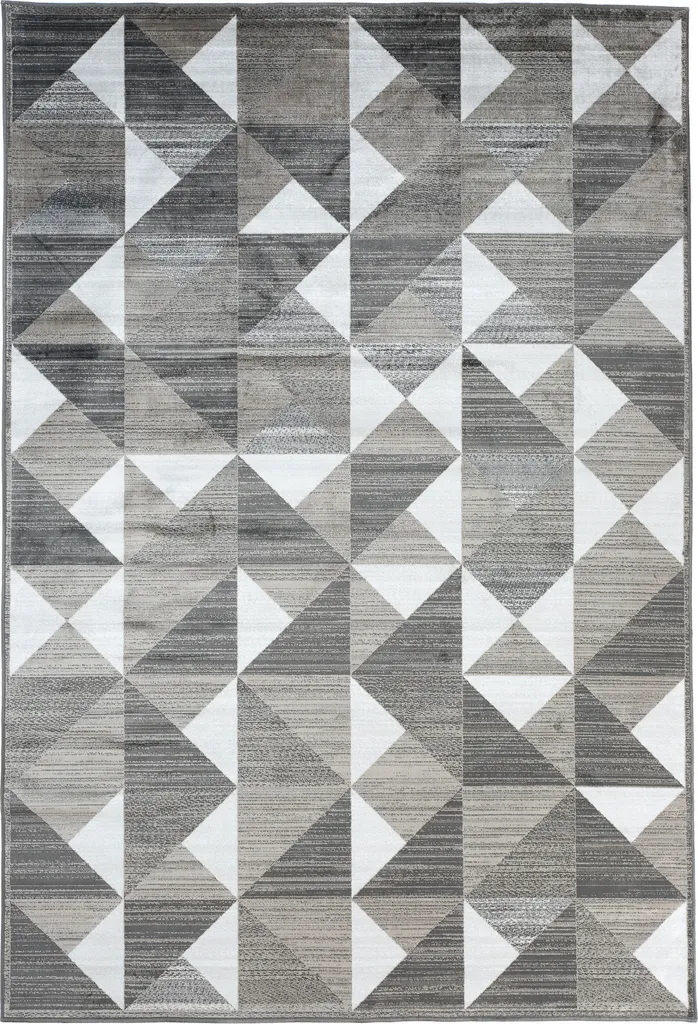 Tapis de chambre vintage gris noir 185x275 cm tapis de sol chic et doux