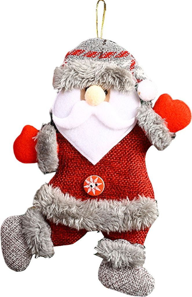 Weihnachtspuppe Weihnachtsbaum Hängende Ornamente Plüsch Mini Schneemann Bär Rentier Anhänger für Winter Home Office Fenster Wand A