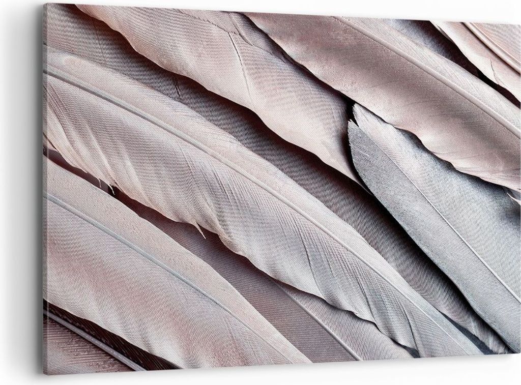 Bild auf Leinwand - Leinwandbild - Einteilig - Federn Flügel Feder - 100x70cm - Wand Bild - Wanddeko - Wandbilder - Leinwanddruck - Bilder - Wandd...