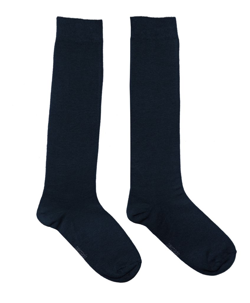 Damen Kniestrümpfe Einfarbig Ozean Marine Größe 35-38 Produktbild 