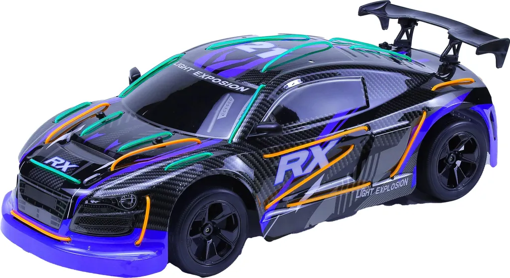 Voiture Télécommandée Lumineuse WIKY 44 cm : Grand Modèle RC Rapide