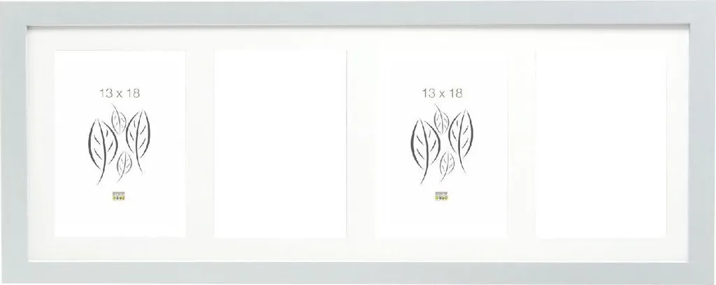 Cadre Multi-Vues Argenté de Qualité Supérieure pour 4 Photos de 13x18 cm
