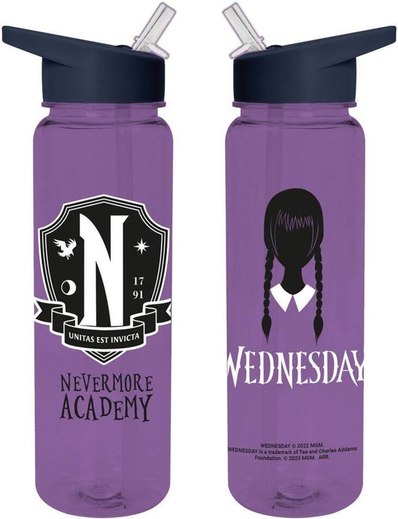 Wednesday - Wasserflasche "Nevermore Academy", Kunststoff Produktbild 