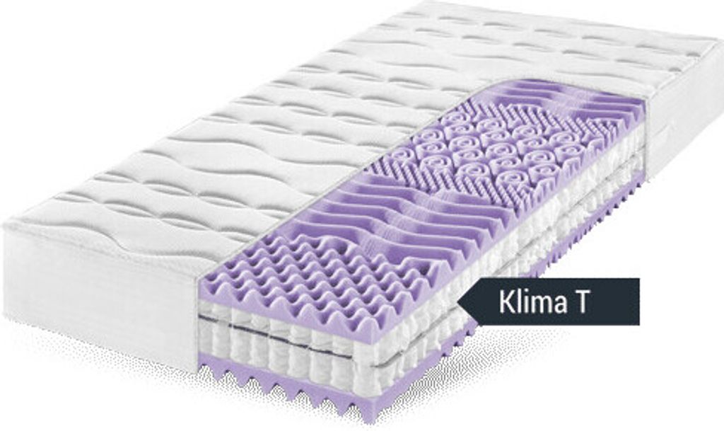 Frankenstolz Klima Matratze perfekt für Schwitzer - Kaltschaum oder Taschenfederkern, Härtegrad:H3, Größe:120x200 cm, Kern:Taschenfedern