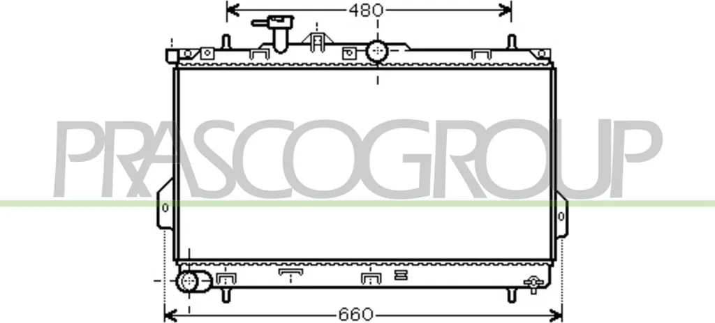 Radiateur de refroidissement moteur pour Matrix (FC) - Modèle PRASCO