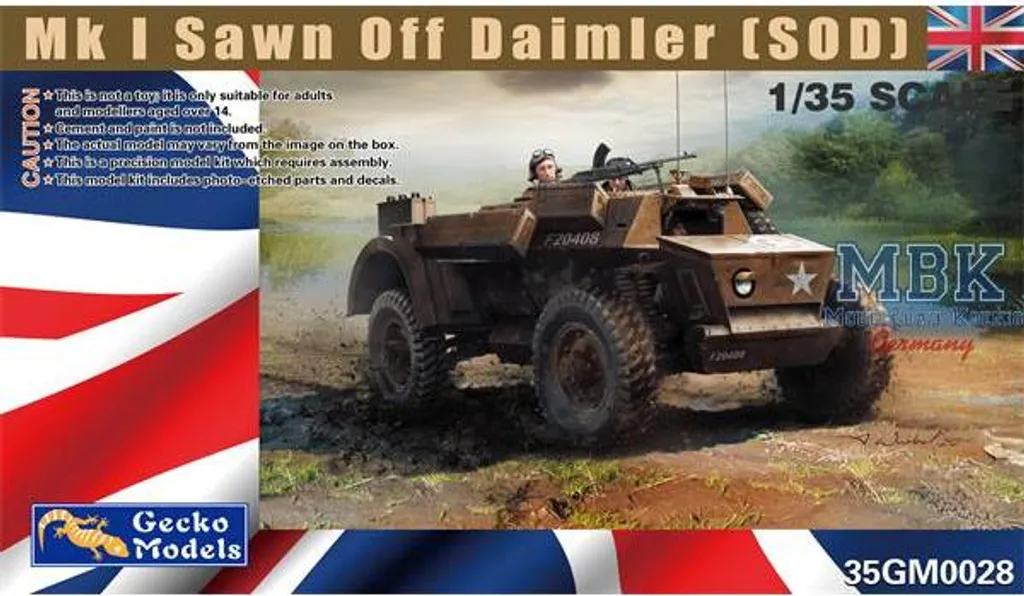 Maquette de Blindé Britannique Mk 1 SOD Daimler 1/35 Gecko Models 35GM0028