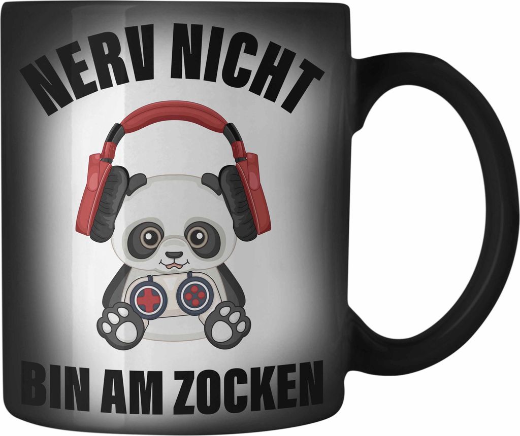 Trendation - Gamer Farbwechsel Zauber-Tasse Geschenk Jungen Zocker Mitbringsel Männer Zocken Gaming Geschenkideen PC Kinder Zubehör Spruch Lustig...