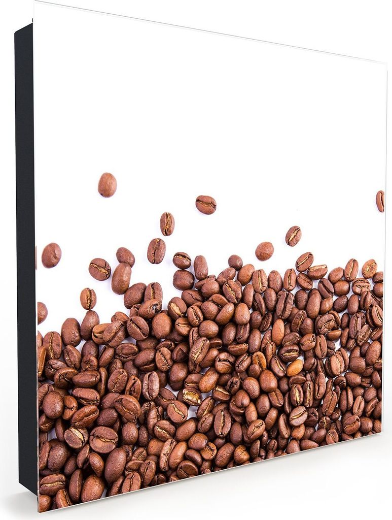 Nachbildung-Schlüsselkasten, Magnetpinnwand und Memoboard mit Glasfront Motiv Meer an Kaffeebohnen