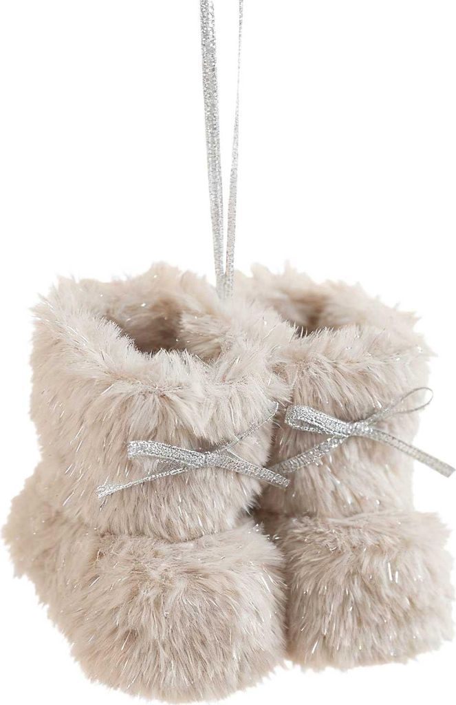 Weihnachtsstiefel-Anhänger, flauschige Schuhe, Christbaumschmuck, weiche Plüsch-Winterstiefel als Anhänger für Zuhause und Büro