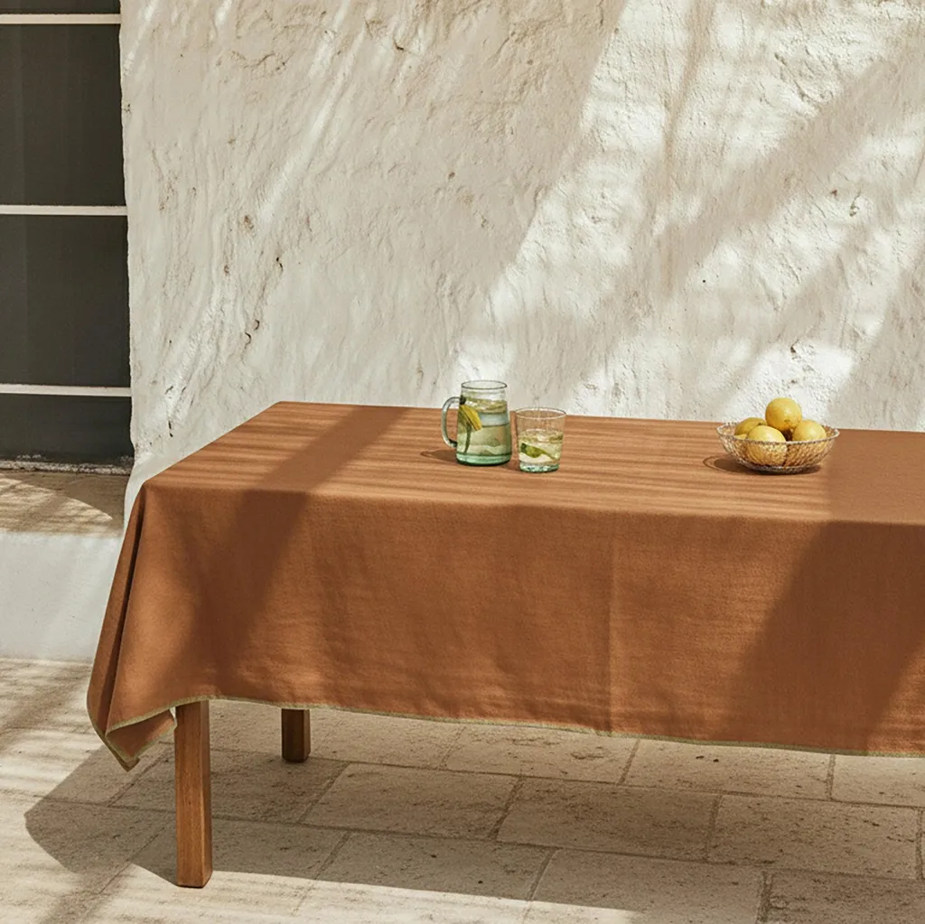 Nappe Solace 140x140 cm Terrakota 100% Polyester Fabriqué en Europe