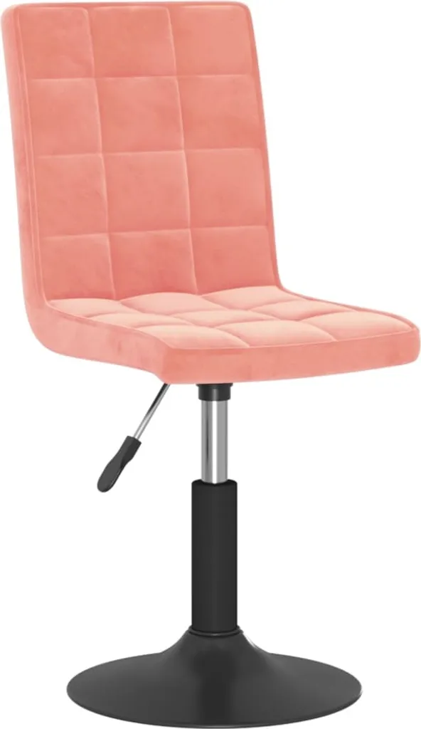 vidaXL Sedie da pranzo 2 pz. Girevoli in velluto rosa - 3