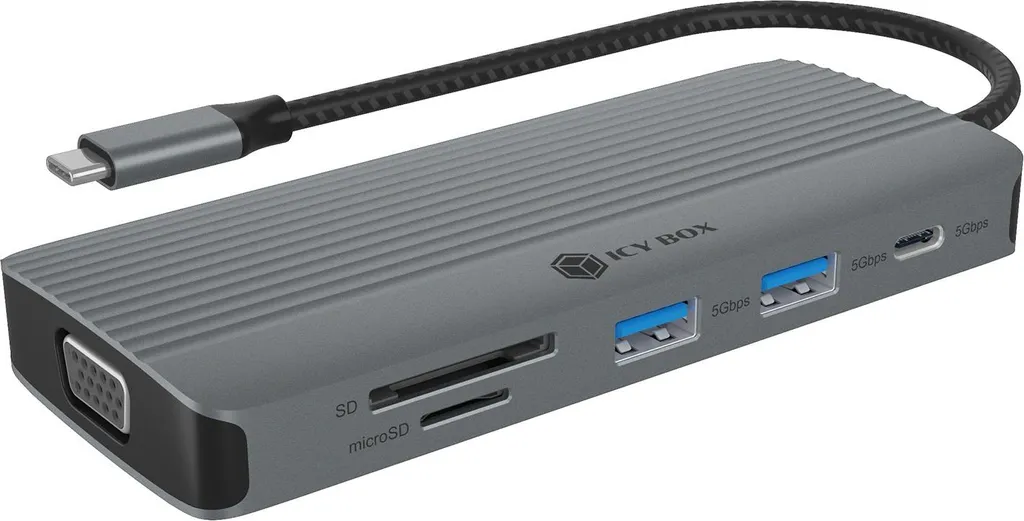 Icy Box IB-DK4040A-CPD Dockingstation IcyBox PD 10 in 1 1xHDMI 1xVGA USB-C