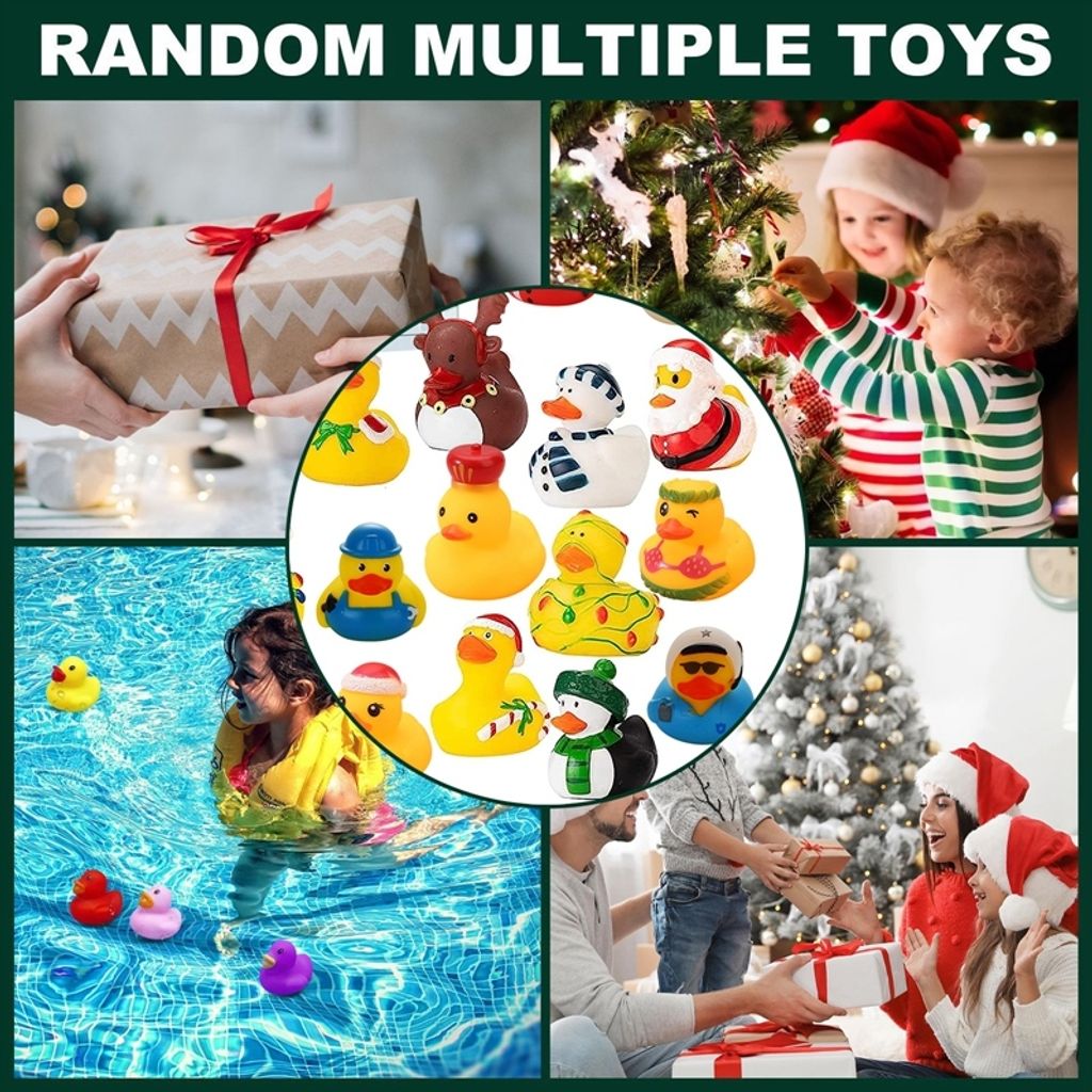 Adventskalender 2023,24 Stk Gummienten Gelbe Ente Spielzeug Produktbild 4