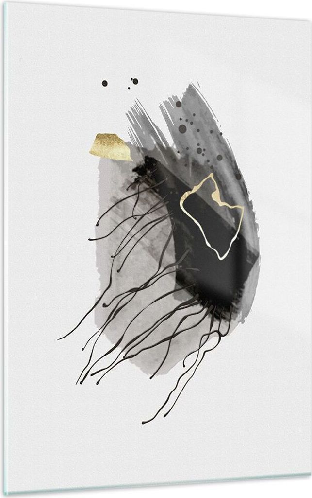 Bilder auf glas - Einteilig - Abstraktion dunkel Farben - 50x70cm - Glasbilder - Wandbilder - Bilder - zum Aufhängen bereit - Wanddekoration aus G...