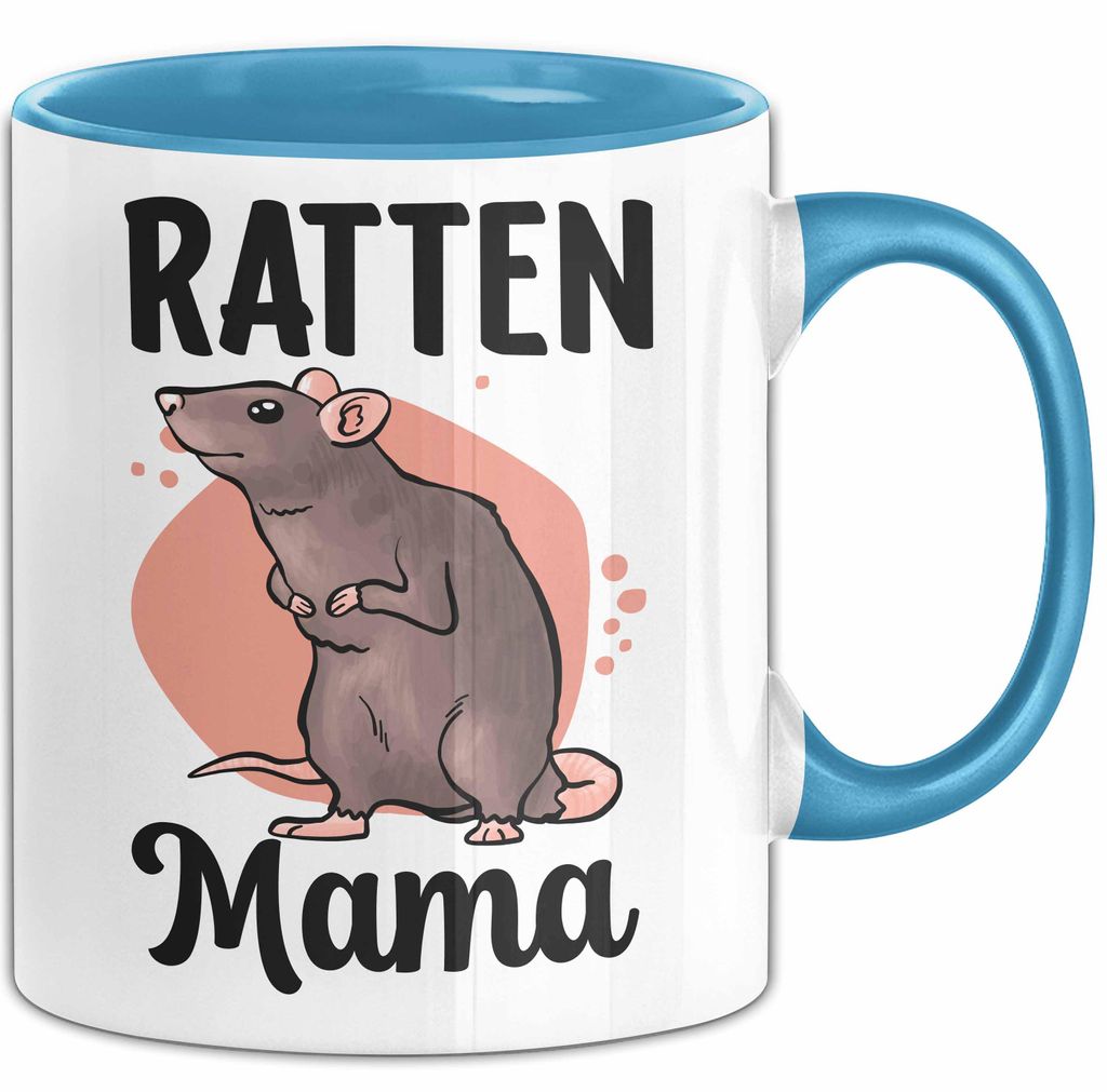 Ratten Mama Tasse Geschenk Ratten Ratten-Besitzerin (Blau)
