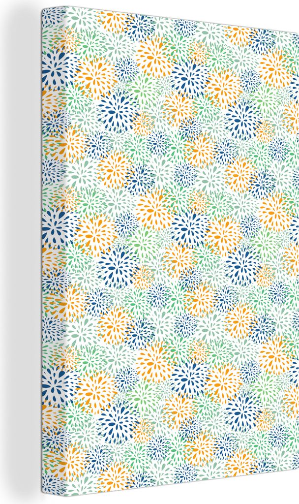 OneMillionCanvasses - Leinwandbilder - 90x140 cm, Feuerwerk - Blumen - Regenbogen - Muster, Wandbilder Kunstdruck Wanddekoration - Foto auf Leinw...