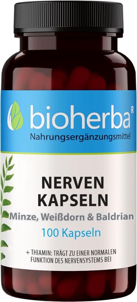 Bioherba Nerven Kaspeln mit Minze  Weißdorn und Baldrian Produktbild 