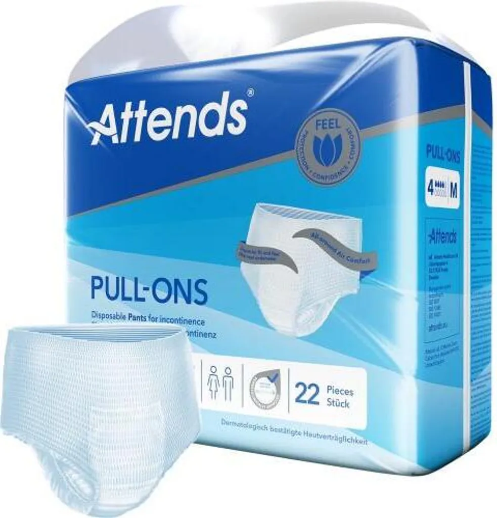 Attends Pull-Ons 4 M 22 pz - La Protezione n.1 per Incontinenza Media