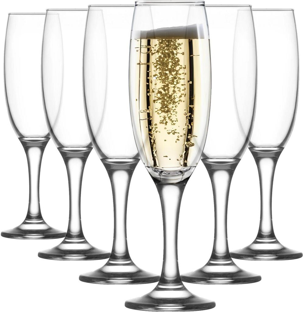 Glas Empire, LAV, Glas, für Sekt, 220 ml, 49x210 mm, Packung 6 Stk.