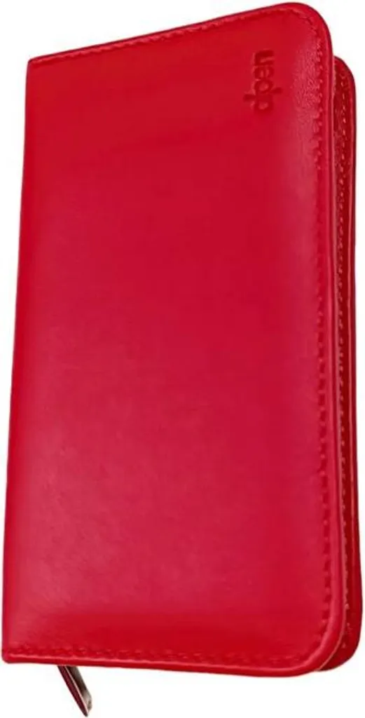 Nécessaire de manucure en cuir rouge 6 accessoires - Qualité Nickel