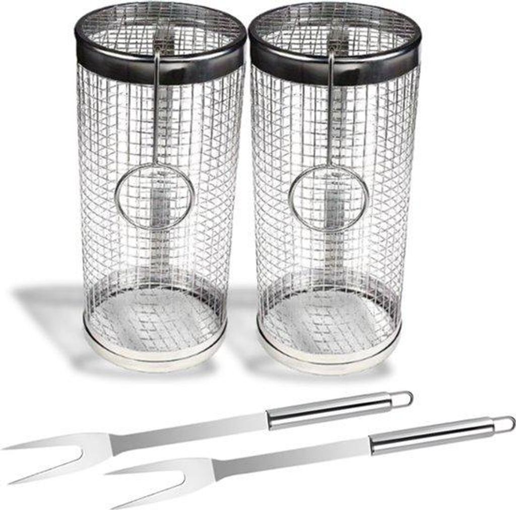 Zwei Stück Grillzubehör - Inklusive Grillreinigungstool - Grillzubehör - 20 cm - Grillzylinder