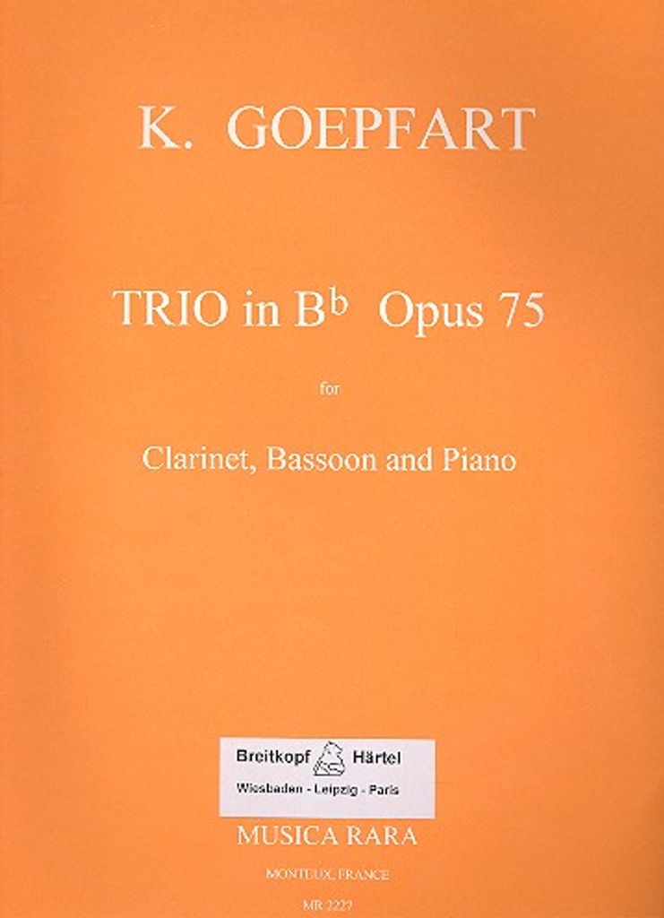 Trio B-Dur op.75 für Klarinette, Fagott und Klavier Stimmen