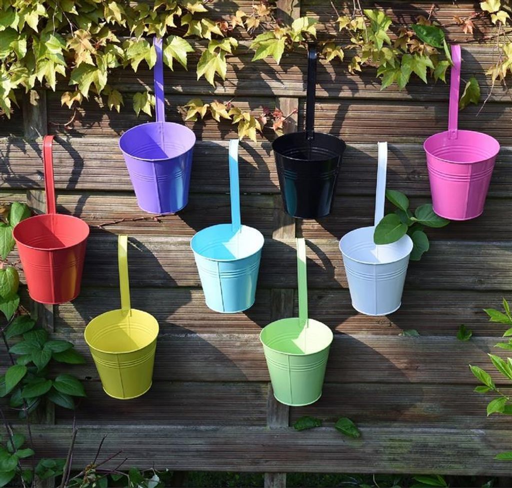 Blumentöpfe 4 Stück Hängetöpfe Grün 16 cm Produktbild 3
