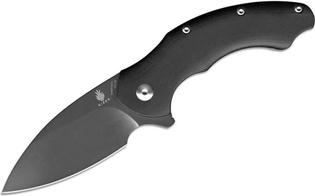 Couteau tactique Gardon noir N690 ultra résistant avec finition carbone