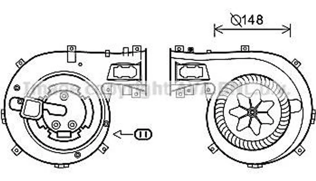 Moteur de ventilateur AVA OL8630 OE 9180016 pour Signum et Vectra C