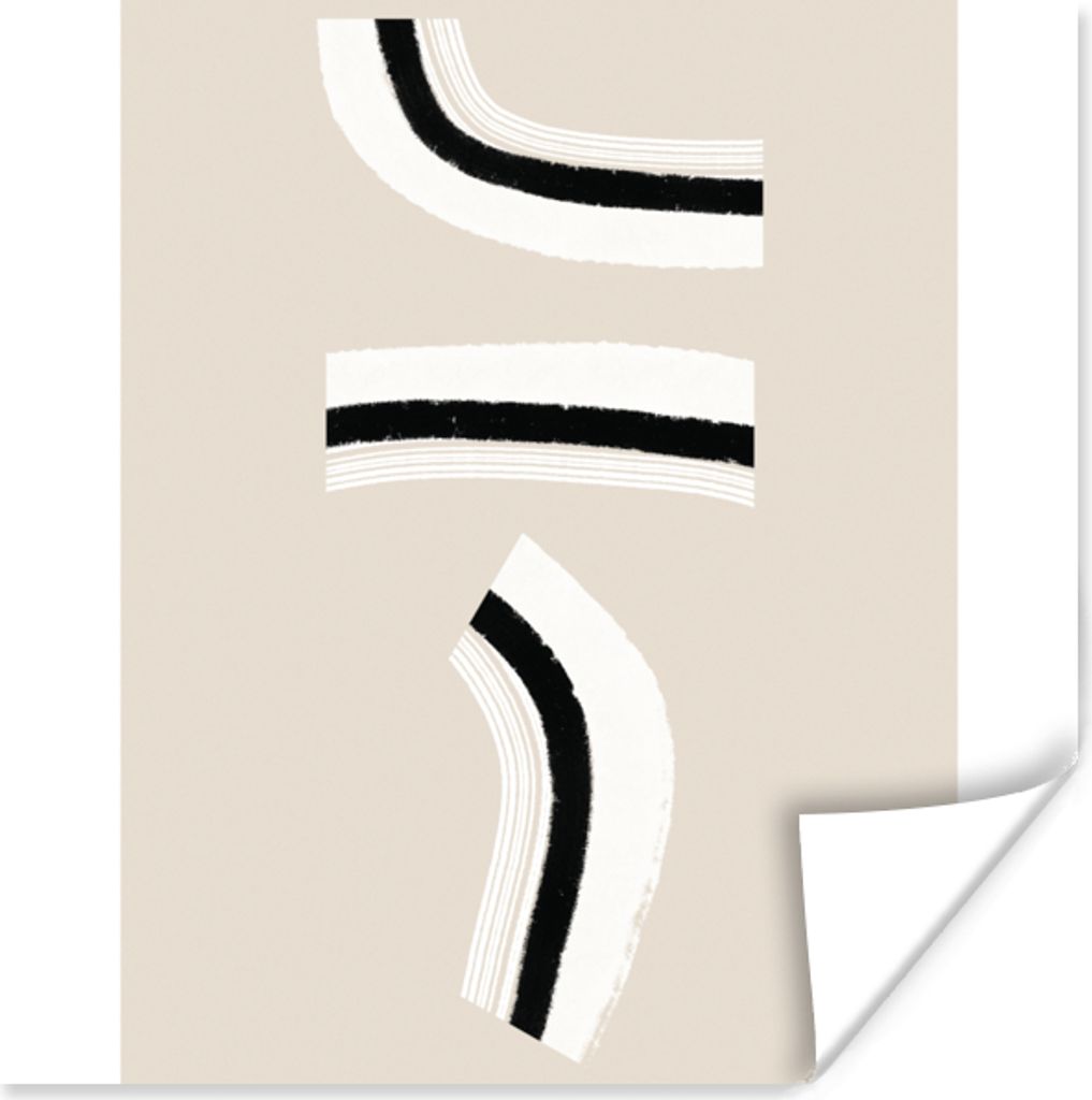 MuchoWow Poster Linie - Pastell - Gestaltung 30x30 cm - Wandposter - Printing