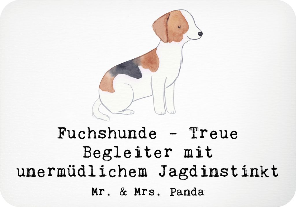 Mr. & Mrs. Panda magnet Fuchshunde Treue - Weiß - Geschenk, Hunderassen, Entschlossenheit, Eigenschaften, Kühlschrankmagnet, wandmagnet, Jagdinst...