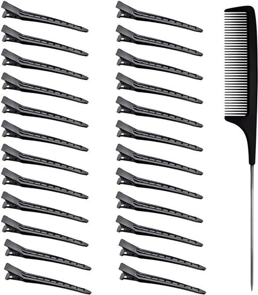 Barrettes noires lot de 24 : fini les mèches qui glissent ou cassent