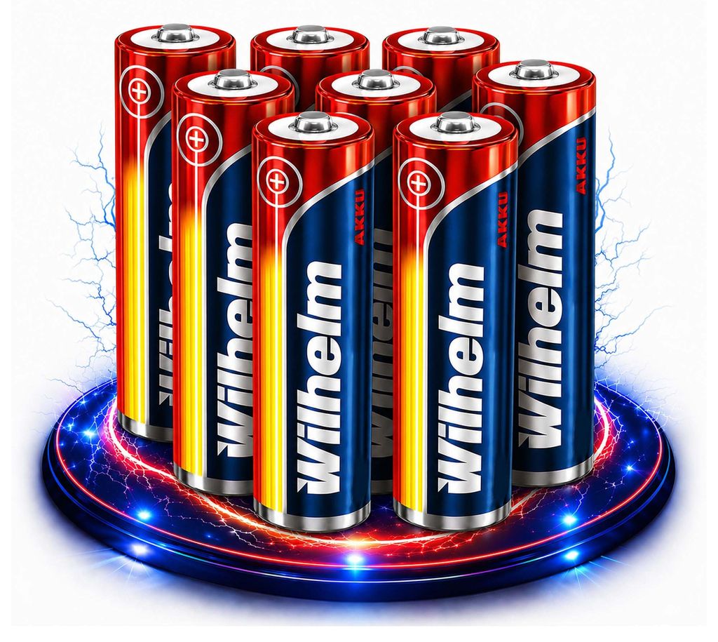 8 x Lithium Ionen Akku Wilhelm 37 V 800 mAh Typ 14500 Li Produktbild 