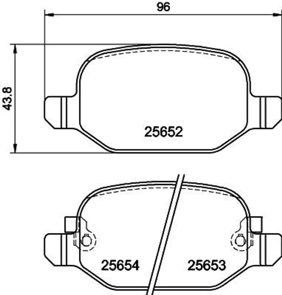 Plaquettes de frein HELLA 8DB 355 020-761 pour Fiat 500L OE 77366456