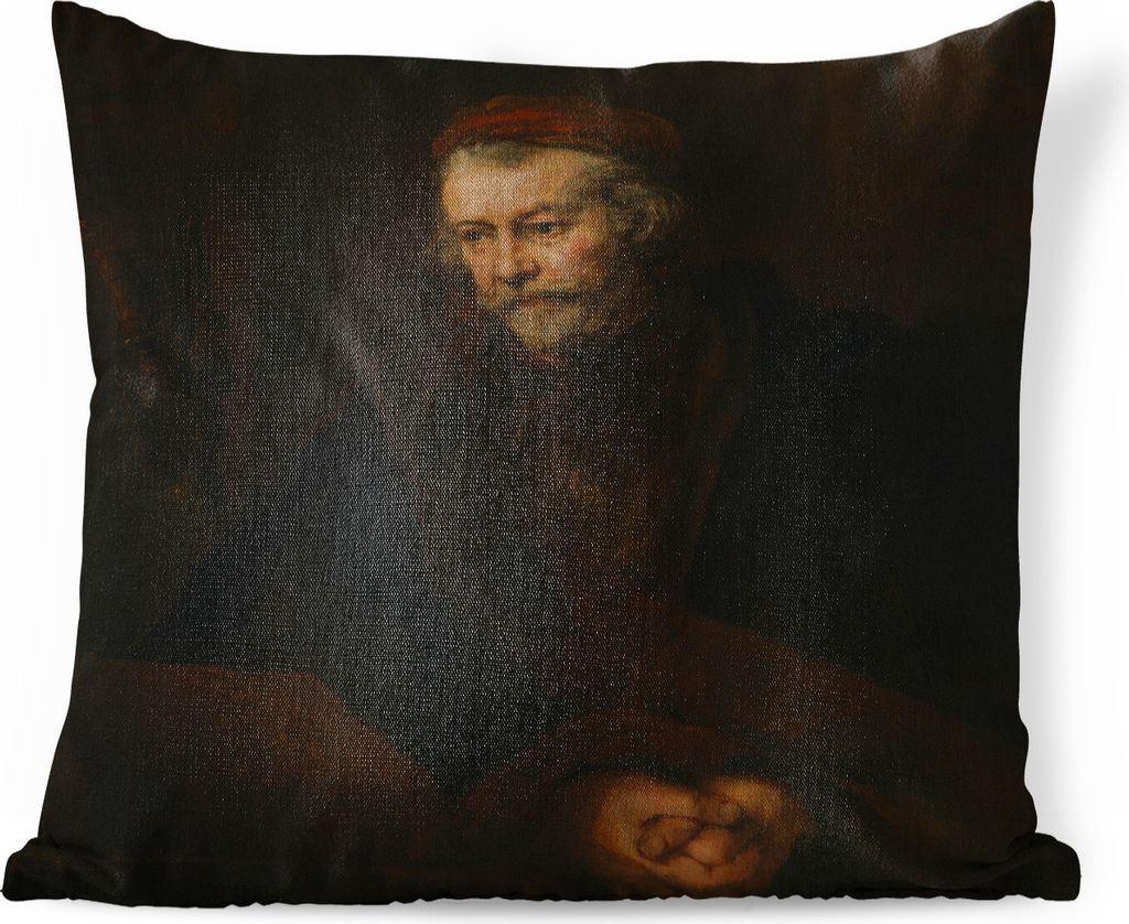 MuchoWow Zierkissen Sofakissen Wohnzimmer Dekokissen 50x50 cm Der Apostel Paulus - Gemälde von Rembrandt van Rijn - Komfort - Sofakissen