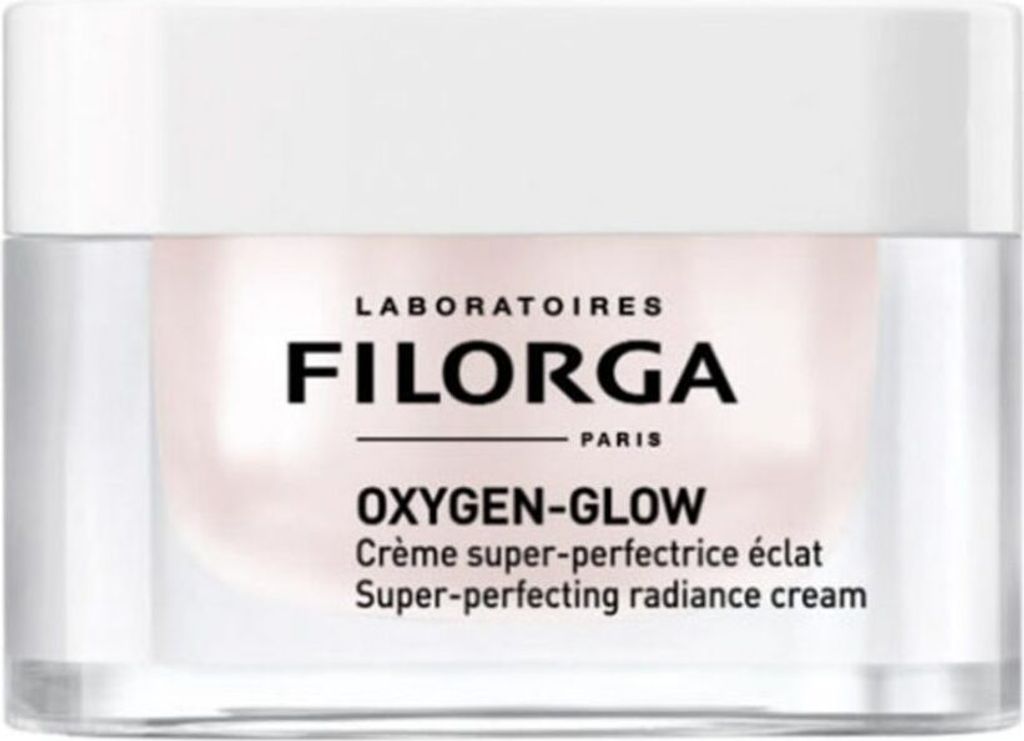 A product shot of a Filorga Oxygen-Glow Super-Perfecting Radiance Cream jar.