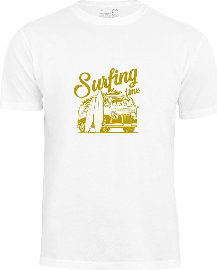 Cotton Prime Surf Time T-Shirt "Urlaub Meer Ozean" S Weiss