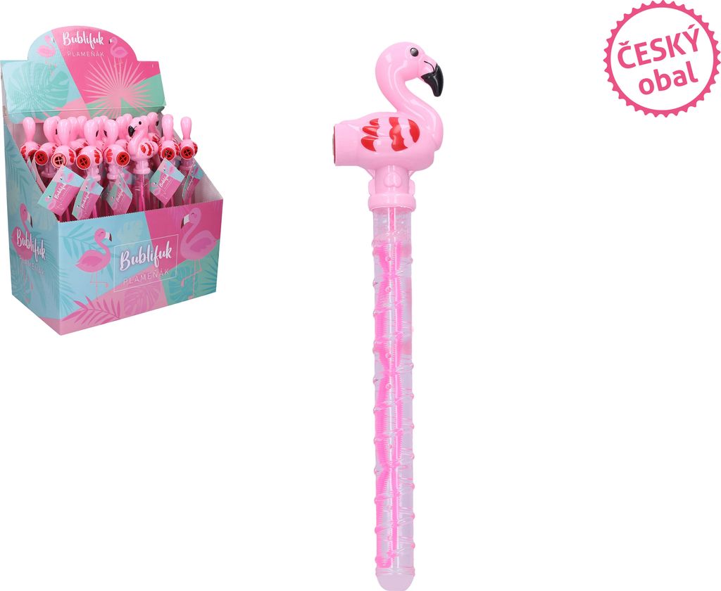 Seifenblasen-Flamingo mit Pfeife, 37 cm Produktbild 