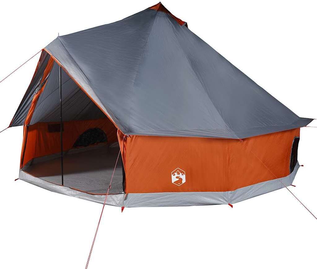 vidaXL Tipi-Familienzelt 6 Personen Grau und Orange Produktbild 