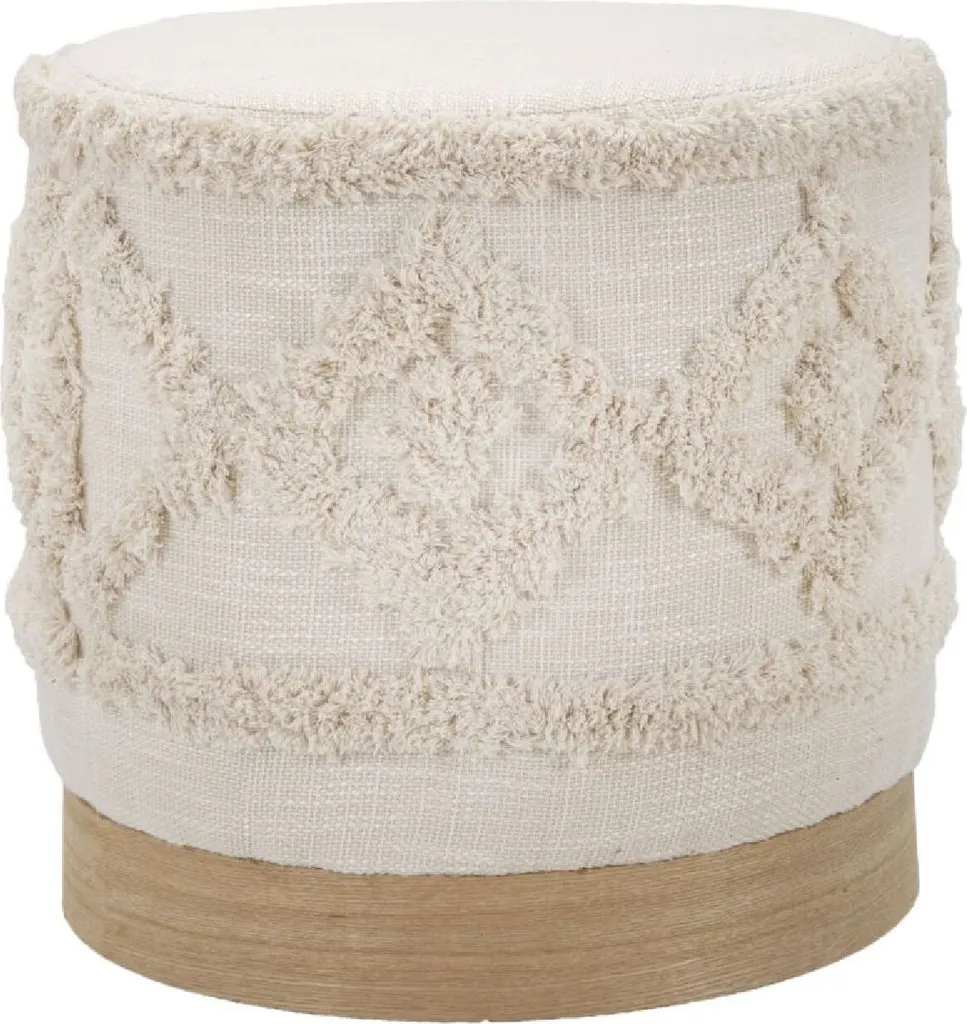 Petit Pouf de Salon Damaskus Mauro Ferretti 40x40 cm Repose-pieds Chic