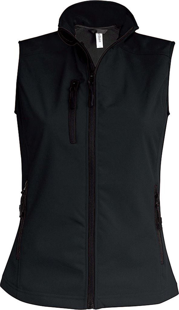 Kariban Damen Softshell Jacke Weste Bodywarmer Übergangsjacke, Größe:M, Farbe:Schwarz