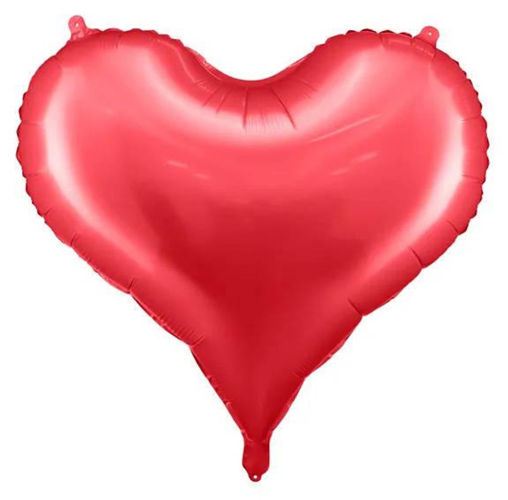 Herz-Folienballon, 75x64,5 cm, rot