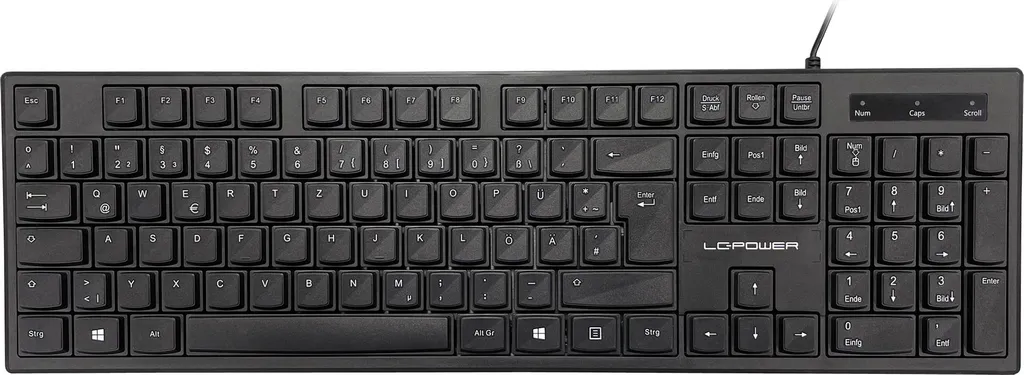 Clavier LC-Power LC-KEY-903DE Noir USB - Layout Allemand QWERTZ Fiable