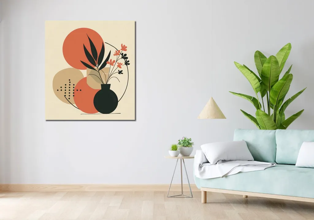 Quadro 90x100cm Vaso con fiori - 2