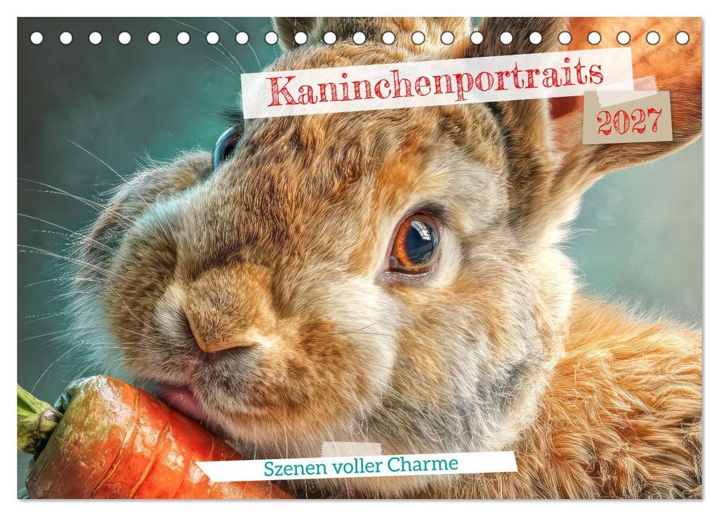 Kaninchenportraits – Szenen voller Charme (Tischkalender 2027 DIN A5 quer), CALVENDO Monatskalender