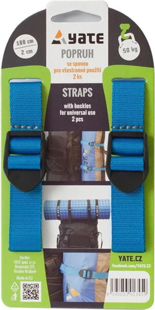 YATE SE SPONOU 2X100 CM - Set 2 Cinghie Multiuso - Miglior Prezzo Online