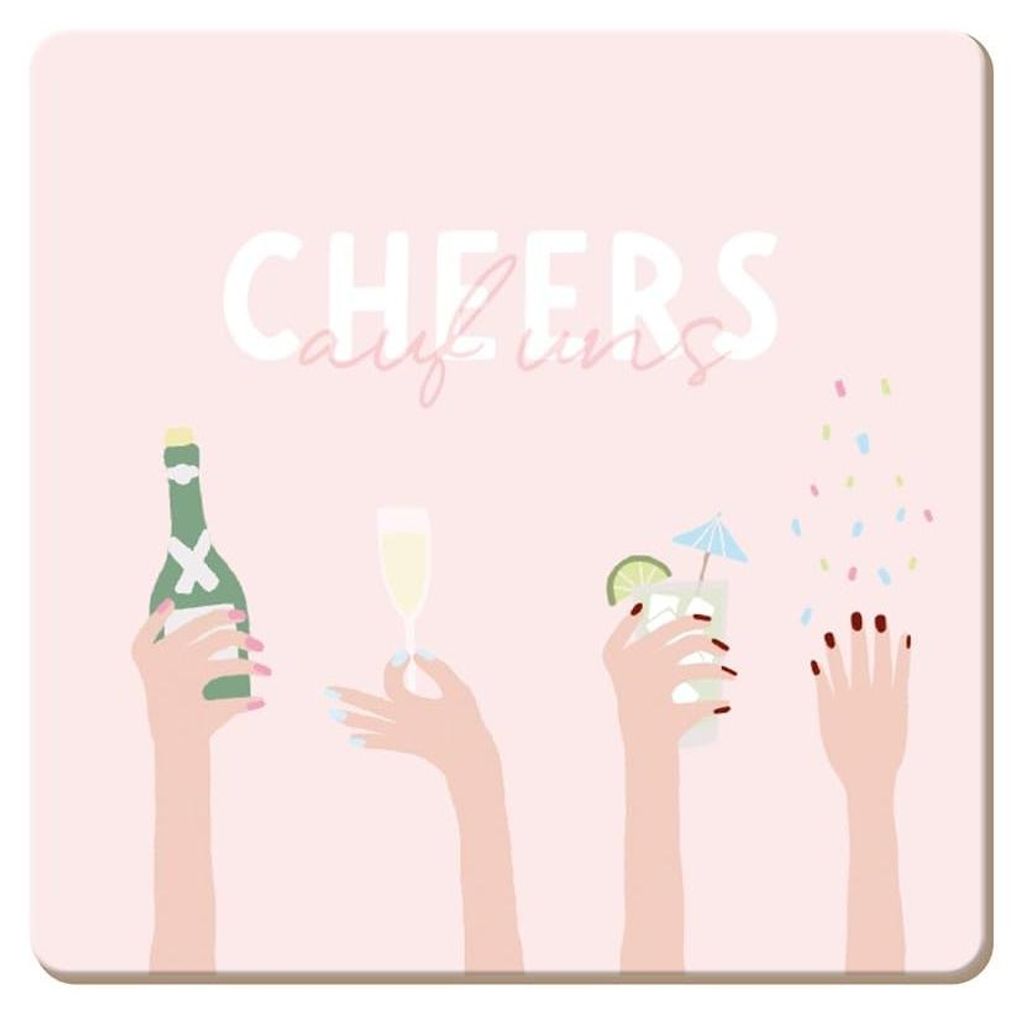 Grafik Werkstatt lustiger Untersetzer aus Kork | Cheers, Bunt